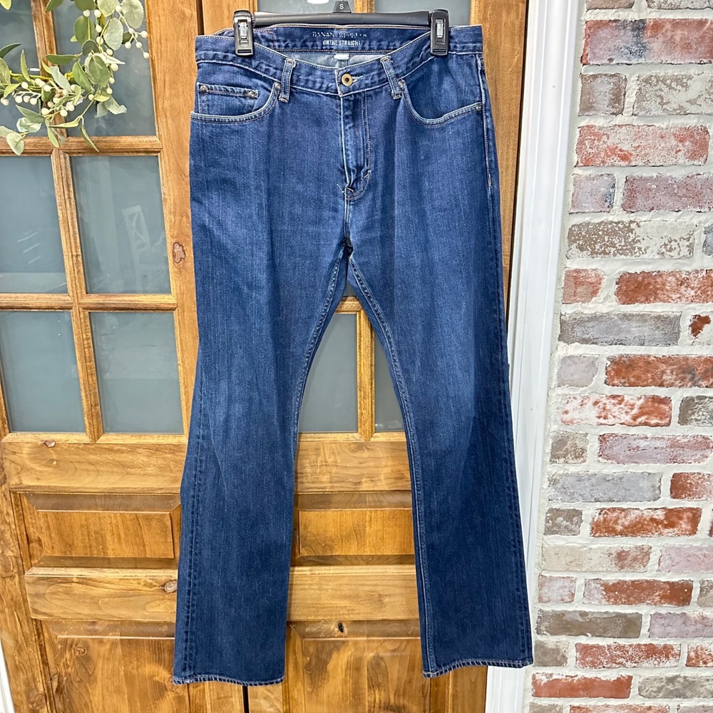 Banana Republic Vintage Mens Jeans Size‎ 33x32 measured Straight Dark Wash
